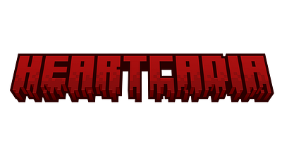 Heartcadia Minecraft Logo 3d banner blockbench branding design game illustration logo minecraft