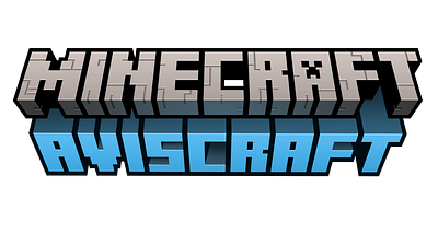 Aviscraft Minecraft Logo 3d banner blockbench branding design game illustration logo minecraft