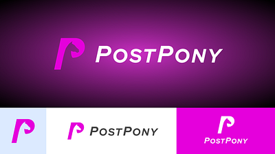 PostPony Brand - PostPony.io brand branding hot pink logo pink postpony ui