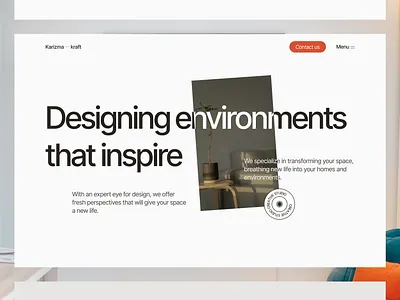 Karizma kraft Website agency design fashion home interior interior design landing page studio ui ui design ux ux design webdesign