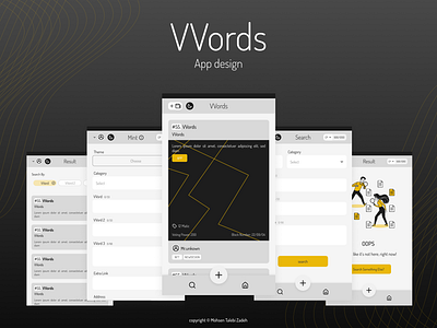 VVords app design app design design figma graphic design ui ui design ux