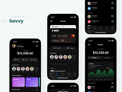 Savvy - Finance App app card chart finance app graphic design mobile mobile app money saving ui user experience user interface