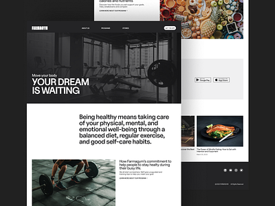 Fitness Landing Page design fitness landing page ui web web design