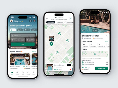 Hotel Booking App - Ayo Rooms airbnb app booking clean homestay hotel map mobile property real estate reservation resort room booking staycation travel trip ui ux vacation villa