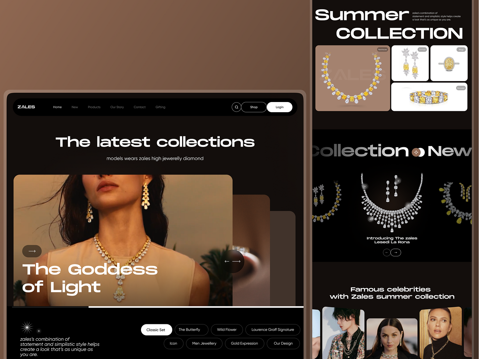 Jewelry landing page - single pages by Zahra Mohammadi for Pela Design ...