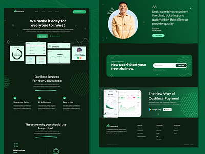 Investment app landing page design app app landing page design homepage investment investment landing page landing page design landing page ui ui ux web ui