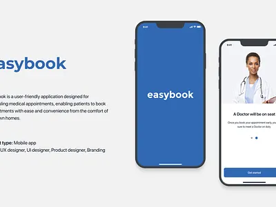 Easybook app, an app for booking medical appointment app appointment booking ap health hospital medical user experience user interface uxui