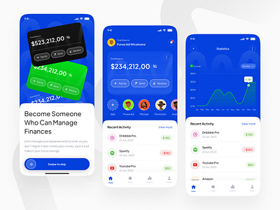 Finance Management Mobile App app banking clean crypto design e wallet finance finance app finance management financial mobile app mobile design payment ui uidesign ux wallet