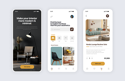 Furniture UI Design app design furniture graphic design logo ui ui design uiux ux