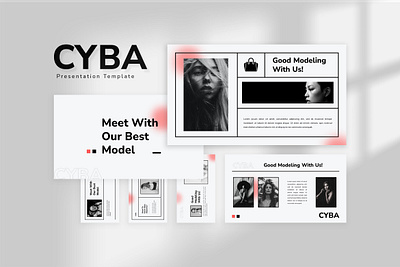 Cyba Presentation Template catalog fashion fashionable line look portfolio posing style