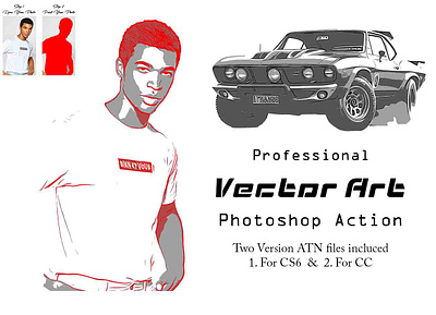 Professional Vector Art Photoshop Action vactor painting