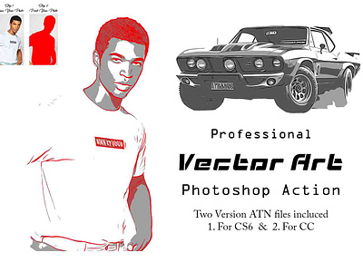 Professional Vector Art Photoshop Action vactor painting