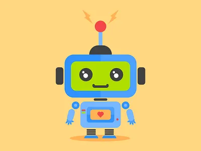 Cute robot chracter design digital art flat design graphic design illustration 2d kidlitillustration spot illustration vector illustration vetor art