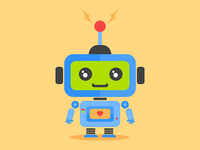 Cute robot chracter design digital art flat design graphic design illustration 2d kidlitillustration spot illustration vector illustration vetor art