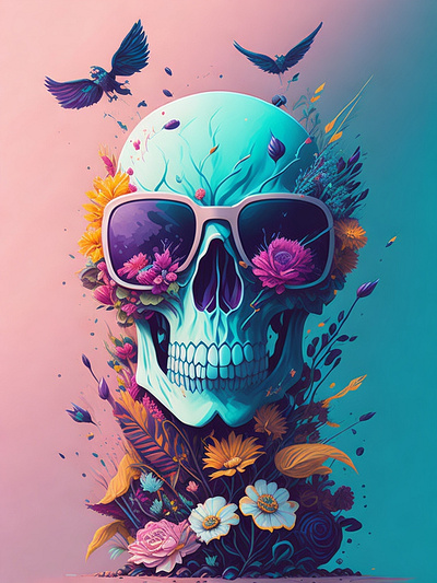 Skull in Bloom focused on the character