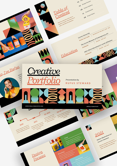 Creative Portfolio Canva Presentation branding brochure business design graphic design logo presentation promotion ui