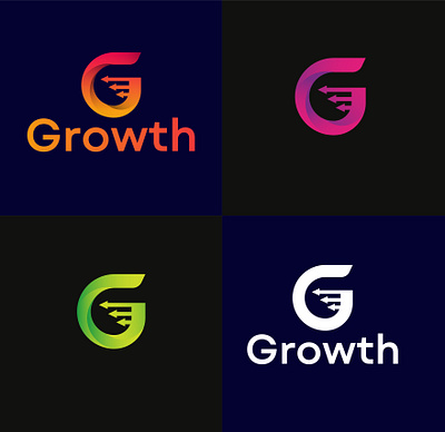 Growth Logo Design branding brandmark design graphic design illustration logo logomark typography vector