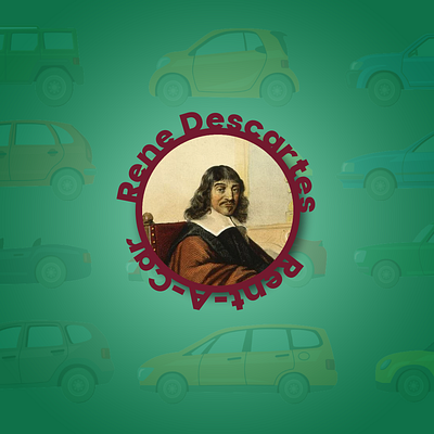 Rene Descartes Logo car rental descartes design graphic logo rent a car