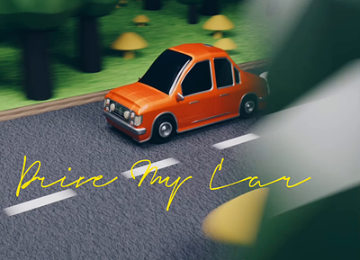 Car Run 3d animation car motion graphics