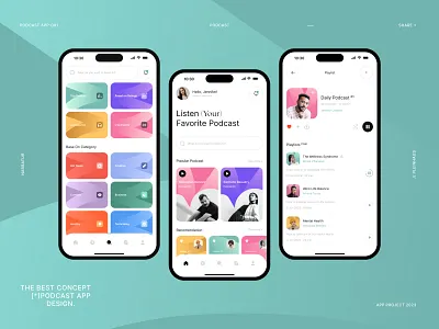 Narratur - Podcast Mobile App app design graphic music player playlist podcast podcast ui podcasting stream streaming ui uiux user interface ux