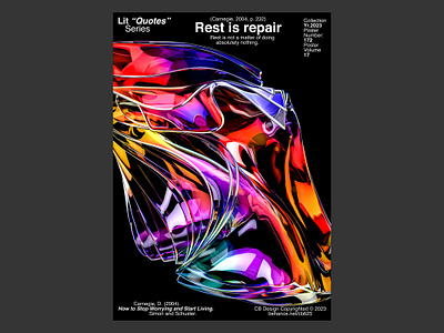 CB Design PC-172 3d abstract c4d cinema4d gradient kv layout poster redshift shapes typography wallpaper waves