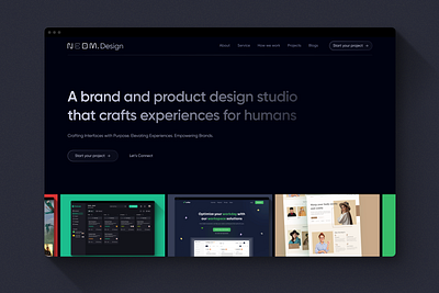 Agency Site - NEOM Design agency site clean design logo ui web design