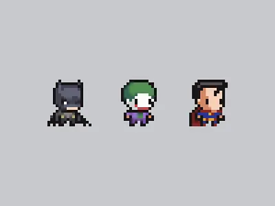 DC pixel art batman dc design joker pixel art superman