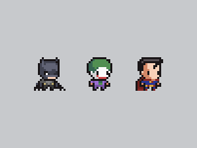 DC pixel art batman dc design joker pixel art superman