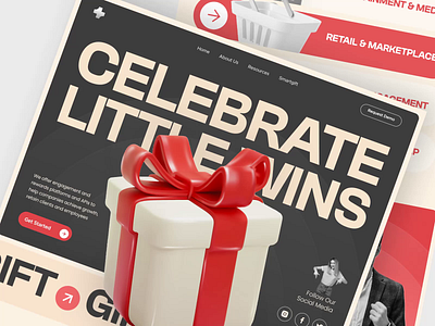 Reward Platform Website(Animation ) 3d animation awe gift gifts holidays homepage motion graphics present product design reward web web design web3 website