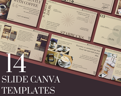 COFFEE Canva template coffee design graphic design presentation template