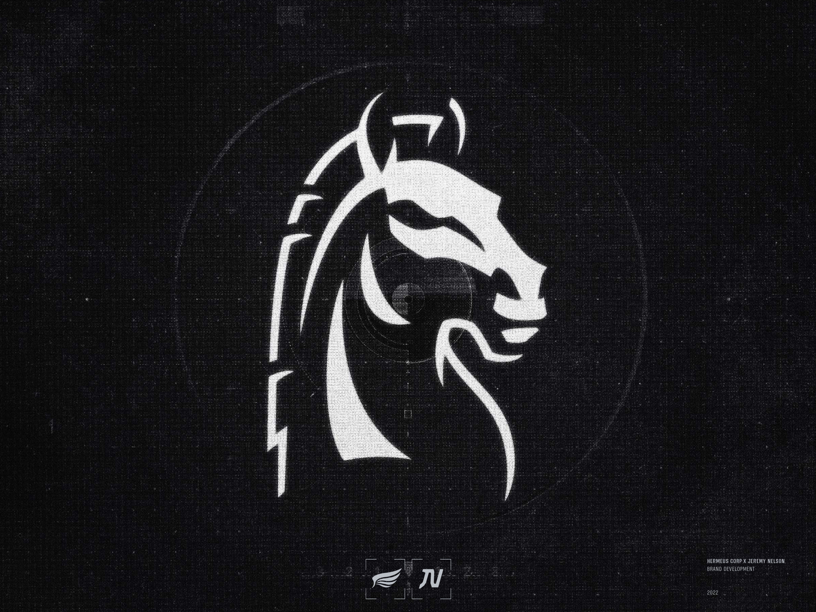 Hermeus | Darkhorse Visual Identity animal athletics athletics branding brand design branding bronco horse horse logo horse mascot identity illustration logo mascot mascot logo mustang sports branding sports design sports logo
