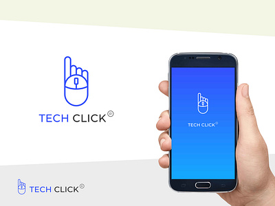 Tech click logo. Mouse click logo. Mouse finger logo app apps logo branding click design gradient logo illustration logo logo design mouse tech technology ui vector