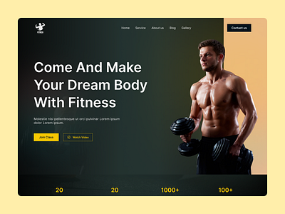 Fitness Landing Page cardio crossfit excrise fitness fitness ui gym health healthy landing page muscle nutrition personal personal website protein trainer web web site weight lifting workout