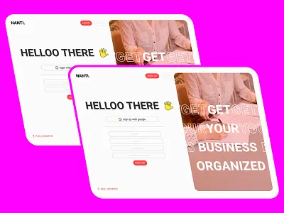 NANTI. - Login Form Website Design app branding design graphic design login form sign up form ui ux visual design web design