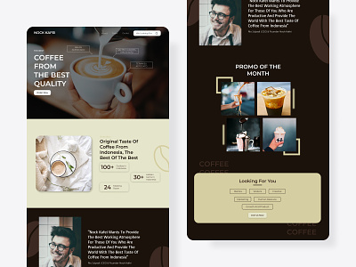 Nock Kafei - Coffee Shop Landing Page Website app branding coffee landing page design graphic design landing page ui ux visual design web design website design