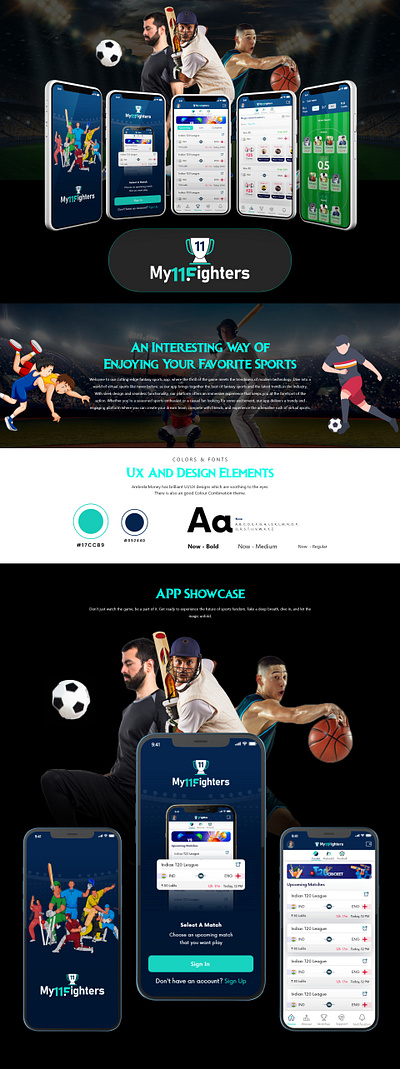 Fantasy Sports mobile app UI design animation branding design fantasy sports app graphic design illustration logo motion graphics ui ux vector