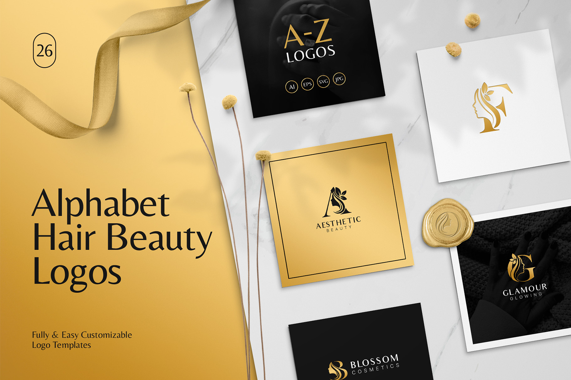 Alphabet Hair Beauty Logos badge logo brand identity branding design graphic design identity design logo logo beauty logo branding logo bundles logo concept logo design logo designer logo for sale logo identity logo portfolio logo visual visual design visual identity