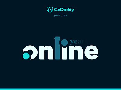 Godaddy's 10 years celebration & introduction of .online domain app brand branding design gradient graphic illustration logo minimal ui web