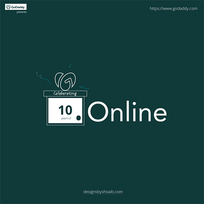 GoDaddy - 10 Years of .Online domain .online branding celebration domain godaddy graphic design