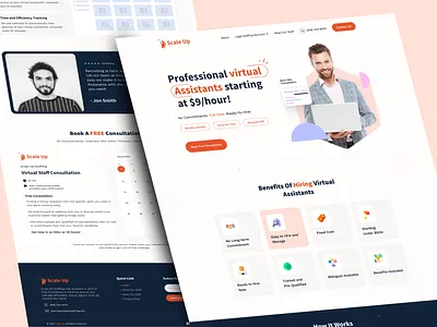 Virtual Assistant Landing Page ai ai assistant ai web artificial artificial intelligence homepage landing page landing page design openai personal assistant remote uiux virtual virtual assistant visual design web web design web3 website website design