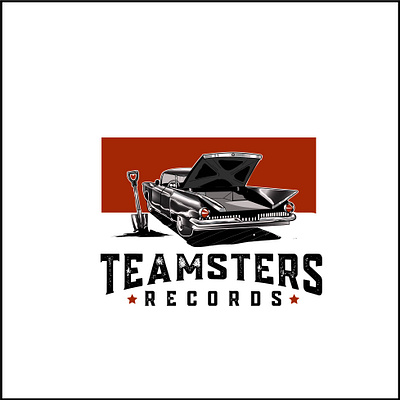 Teamsters Records art deco company illustration logo music noir record vintage