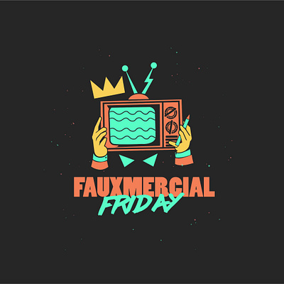 Fauxmercial Friday brainwashed character gentleman illustration logo retro tv vintage