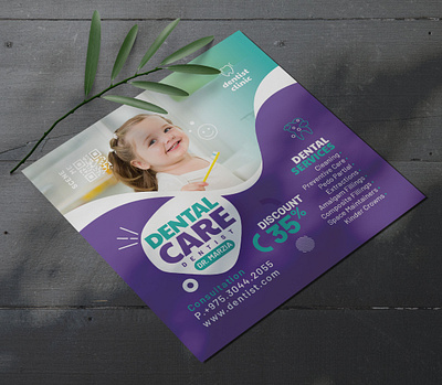 Kids Dental Care Flyer business care child clinic dental flyer graphic design kids photoshop print