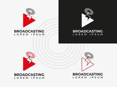 Broadcasting or Streaming Logo Design logomark