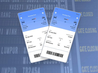Boarding Pass #DailyUI #024 024 app boarding pass booking challenge daily dailyui design flight flight app mobile pass plane ticket travel trip ui ux