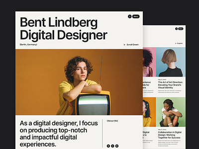 Bent - Portfolio Webflow Template blog designer digital ecommerce freelance portfolio portfolio template template ui webdesign webflow website