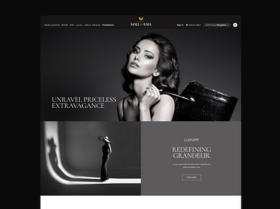 Mall of Asia black creative dark design graphic design lexury ui ux website