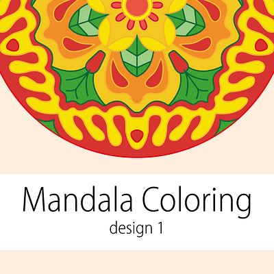 Mandala coloring 1 illustration mandala mandala design