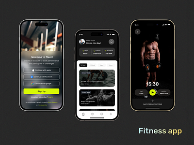 FlexM - Fitness App fitness app ucd ui visual design