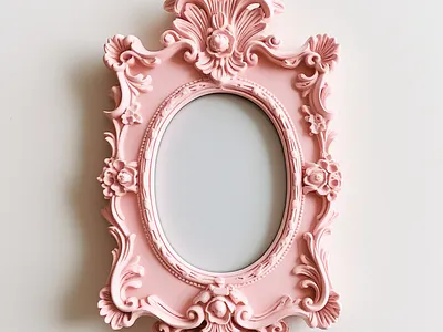 Pink Rococo Frames graphic design